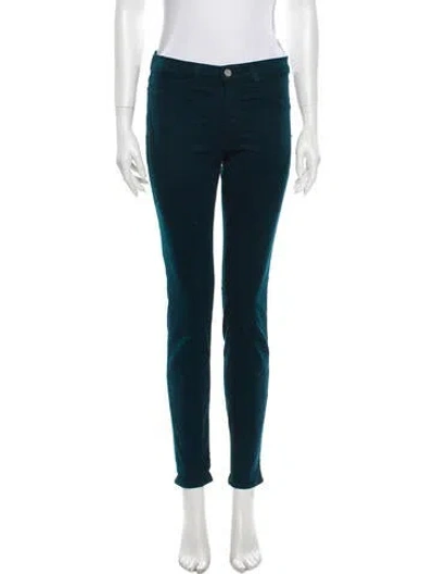 Pre-owned J Brand Mid-rise Skinny Leg Jeans In Blue