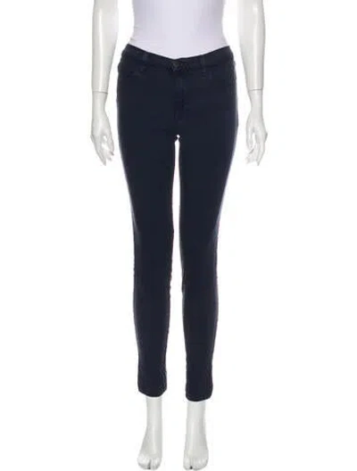 Pre-owned J Brand Mid-rise Skinny Leg Jeans In Blue