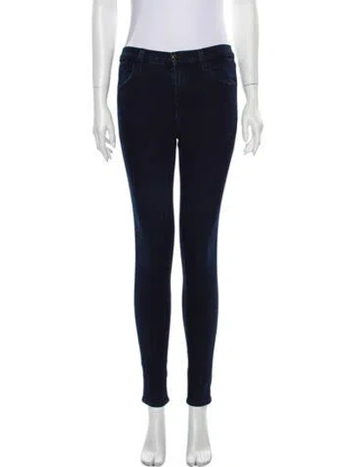 Pre-owned J Brand Mid-rise Skinny Leg Jeans In Blue