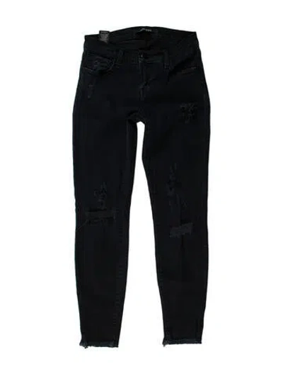 Pre-owned J Brand Mid-rise Skinny Leg Jeans In Blue