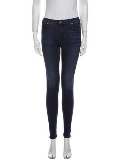 Pre-owned J Brand Mid-rise Skinny Leg Jeans In Blue