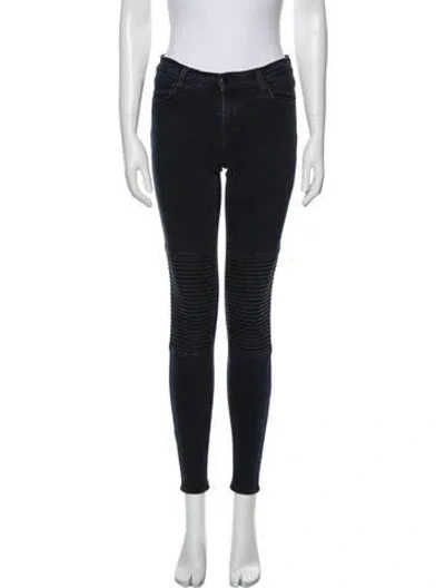 Pre-owned J Brand Mid-rise Skinny Leg Jeans In Blue