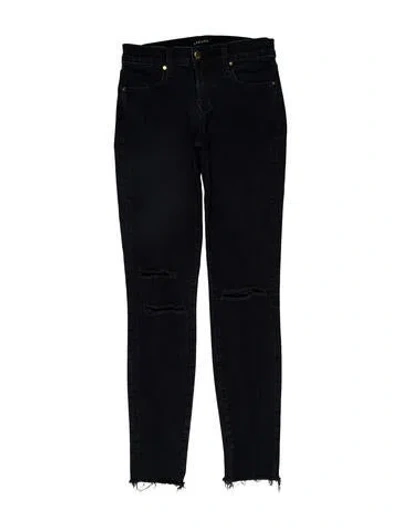 Pre-owned J Brand Mid-rise Skinny Leg Jeans In Blue