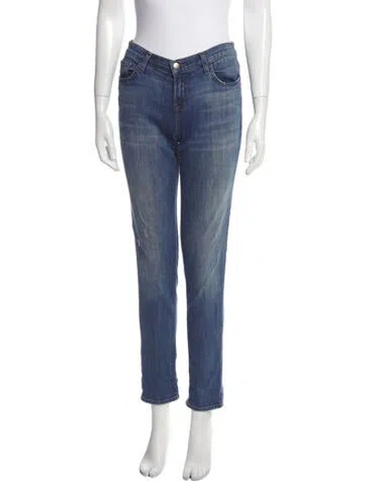 Pre-owned J Brand Mid-rise Skinny Leg Jeans In Blue