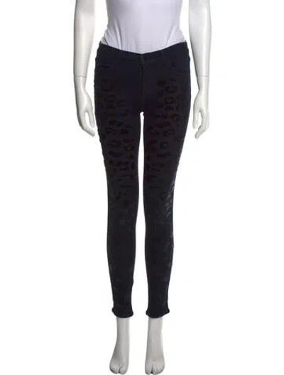 Pre-owned J Brand Mid-rise Skinny Leg Jeans In Blue