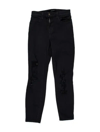 Pre-owned J Brand Mid-rise Skinny Leg Jeans In Blue