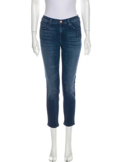 Pre-owned J Brand Mid-rise Skinny Leg Jeans In Blue