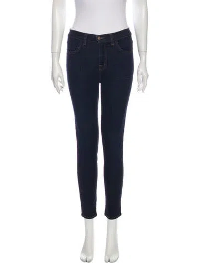 Pre-owned J Brand Mid-rise Skinny Leg Jeans In Blue