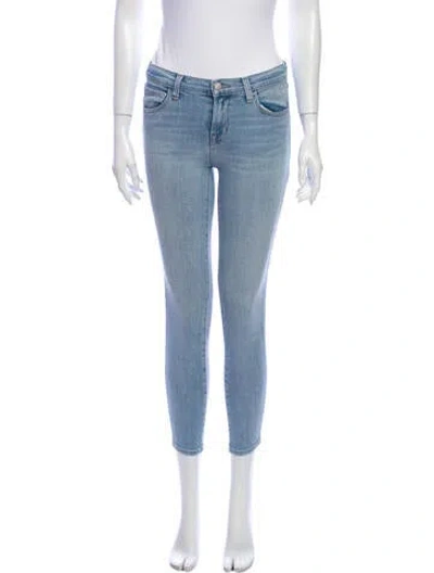 Pre-owned J Brand Mid-rise Skinny Leg Jeans In Blue