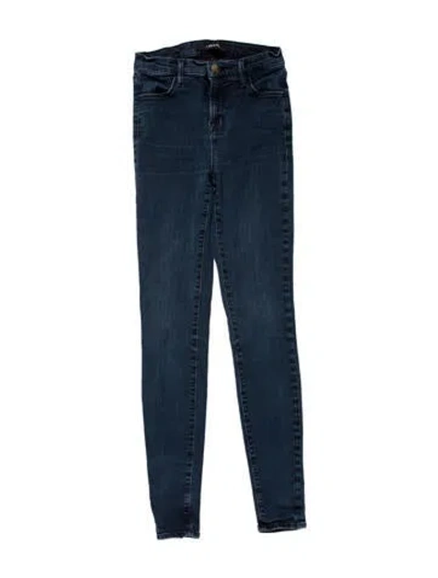 Pre-owned J Brand Mid-rise Skinny Leg Jeans In Blue