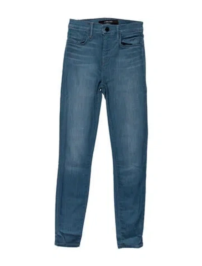 Pre-owned J Brand Mid-rise Skinny Leg Jeans In Blue