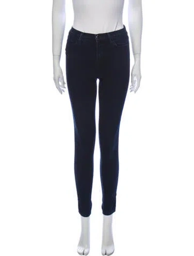 Pre-owned J Brand Mid-rise Skinny Leg Jeans In Blue