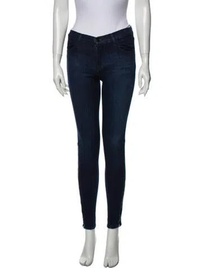 Pre-owned J Brand Mid-rise Skinny Leg Jeans In Blue