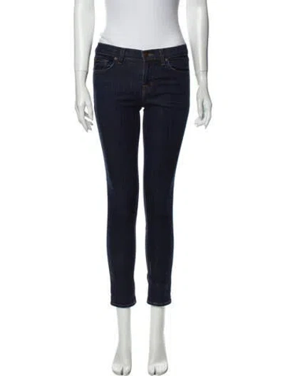 Pre-owned J Brand Mid-rise Skinny Leg Jeans In Blue