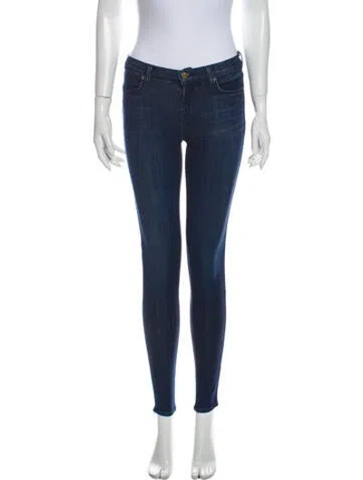 Pre-owned J Brand Mid-rise Skinny Leg Jeans In Blue