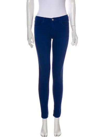 Pre-owned J Brand Mid-rise Skinny Leg Jeans In Blue