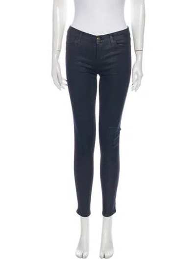 Pre-owned J Brand Mid-rise Skinny Leg Jeans In Blue