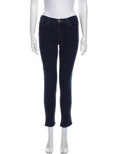 Pre-owned J Brand Mid-rise Skinny Leg Jeans In Blue