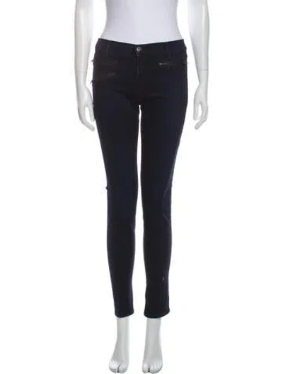 Pre-owned J Brand Mid-rise Skinny Leg Jeans In Blue