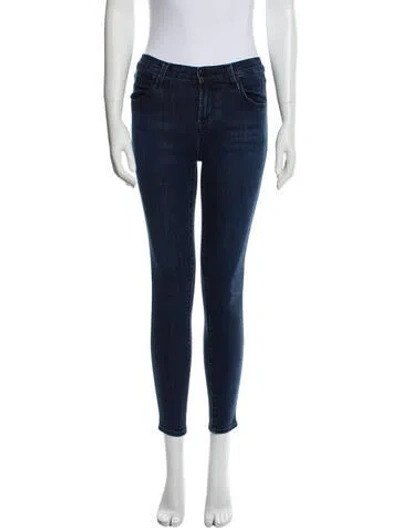 Pre-owned J Brand Mid-rise Skinny Leg Jeans In Blue