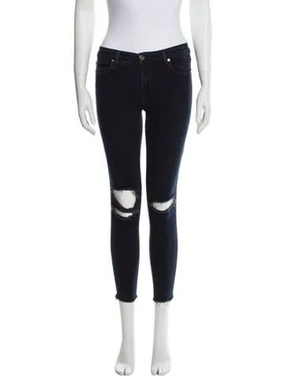 Pre-owned J Brand Mid-rise Skinny Leg Jeans In Blue