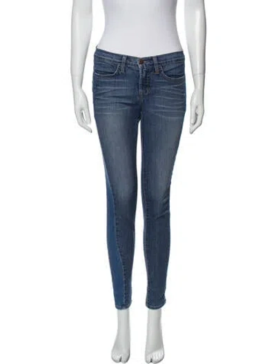 Pre-owned J Brand Mid-rise Skinny Leg Jeans In Blue