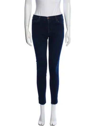 Pre-owned J Brand Mid-rise Skinny Leg Jeans In Blue