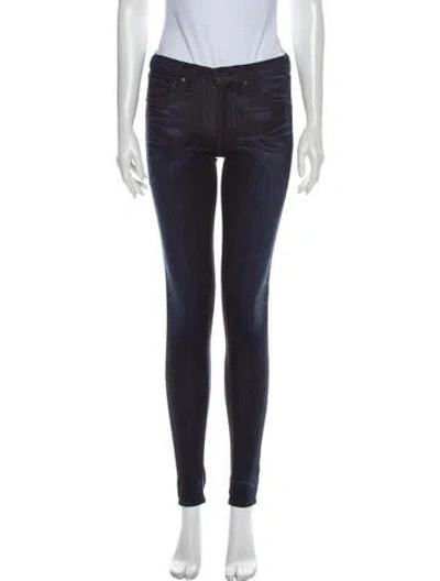 Pre-owned J Brand Mid-rise Skinny Leg Jeans In Blue