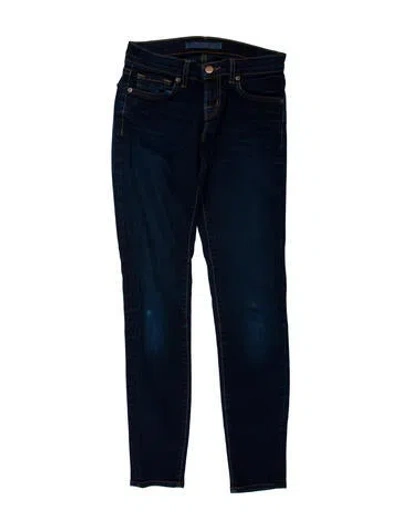Pre-owned J Brand Mid-rise Skinny Leg Jeans In Blue