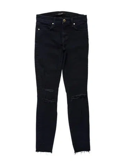 Pre-owned J Brand Mid-rise Skinny Leg Jeans In Blue