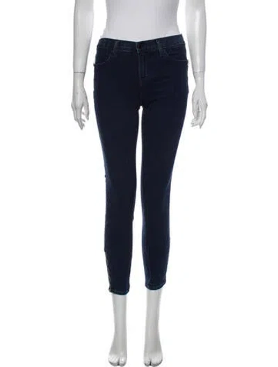 Pre-owned J Brand Mid-rise Skinny Leg Jeans In Blue