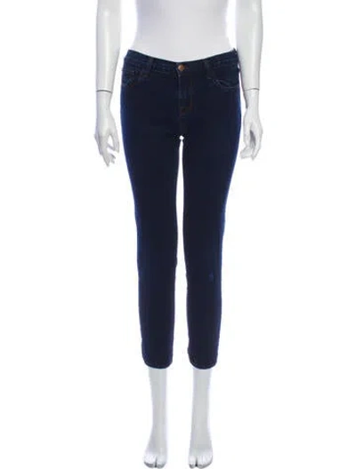 Pre-owned J Brand Mid-rise Skinny Leg Jeans In Blue
