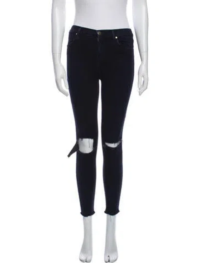 Pre-owned J Brand Mid-rise Skinny Leg Jeans In Blue