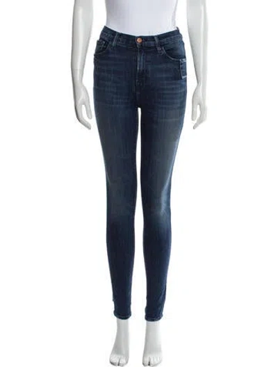 Pre-owned J Brand Mid-rise Skinny Leg Jeans In Blue