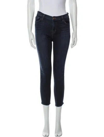 Pre-owned J Brand Mid-rise Skinny Leg Jeans In Blue