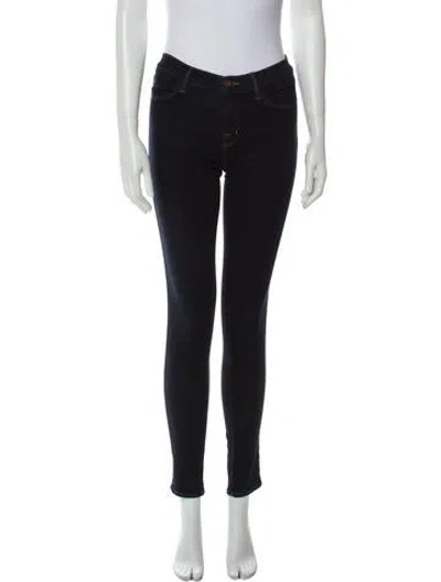 Pre-owned J Brand Mid-rise Skinny Leg Jeans In Blue