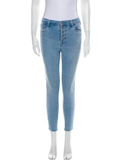 Pre-owned J Brand Mid-rise Skinny Leg Jeans In Blue