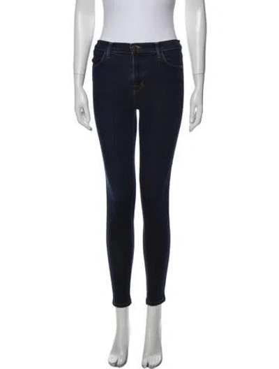 Pre-owned J Brand Mid-rise Skinny Leg Jeans In Blue