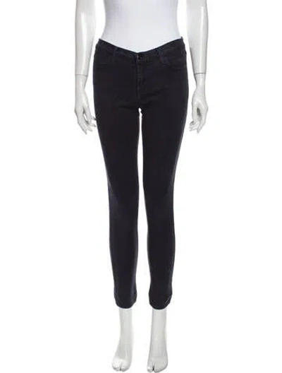 Pre-owned J Brand Mid-rise Skinny Leg Jeans In Blue