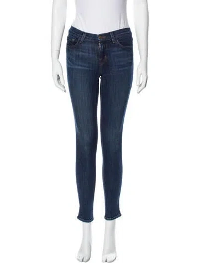 Pre-owned J Brand Mid-rise Skinny Leg Jeans In Blue