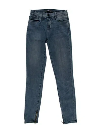 Pre-owned J Brand Mid-rise Skinny Leg Jeans In Blue