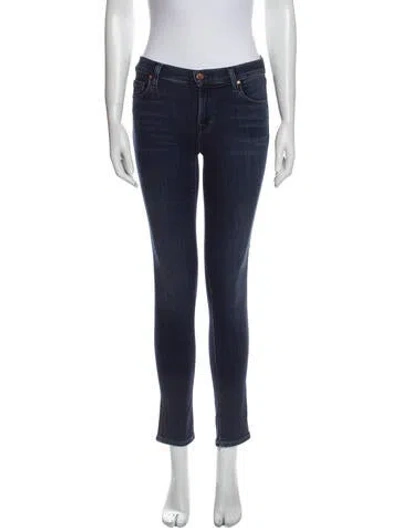 Pre-owned J Brand Mid-rise Skinny Leg Jeans In Blue