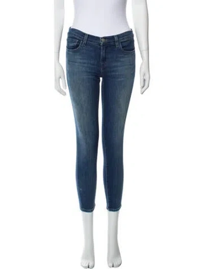 Pre-owned J Brand Mid-rise Skinny Leg Jeans In Blue