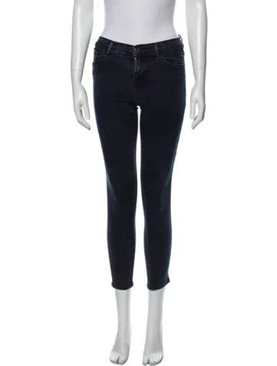 Pre-owned J Brand Mid-rise Skinny Leg Jeans In Blue