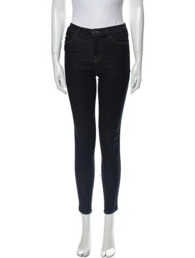 Pre-owned J Brand Mid-rise Skinny Leg Jeans In Blue