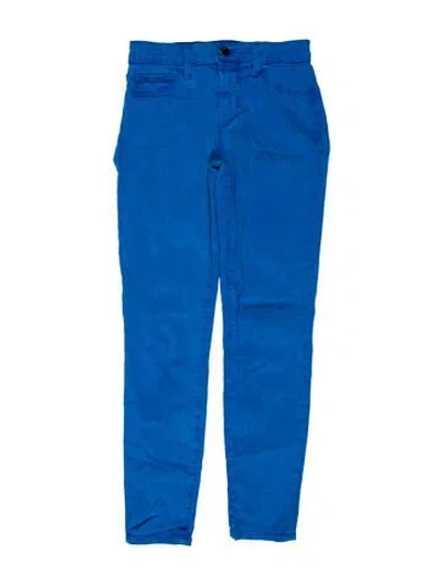 Pre-owned J Brand Mid-rise Skinny Leg Jeans In Blue