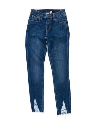 Pre-owned J Brand Mid-rise Skinny Leg Jeans In Blue