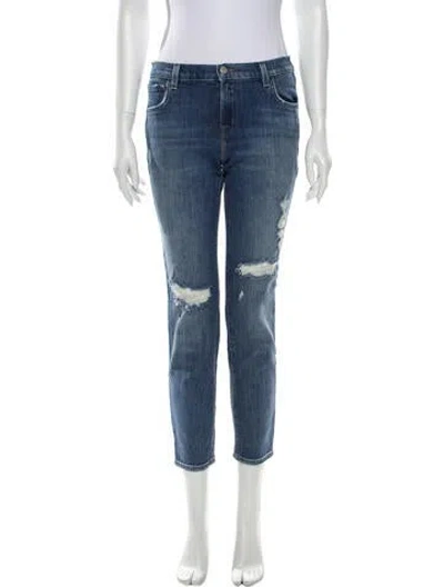 Pre-owned J Brand Mid-rise Skinny Leg Jeans In Blue