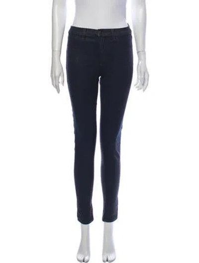 Pre-owned J Brand Mid-rise Skinny Leg Jeans In Blue