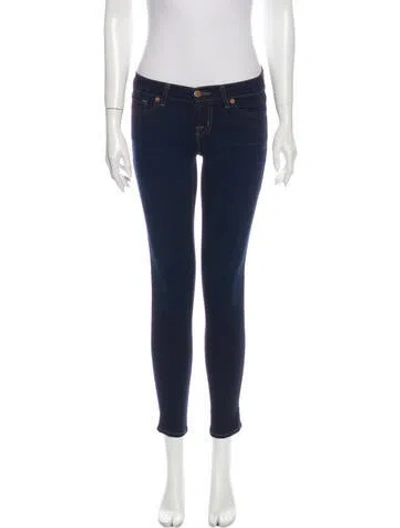 Pre-owned J Brand Mid-rise Skinny Leg Jeans In Blue